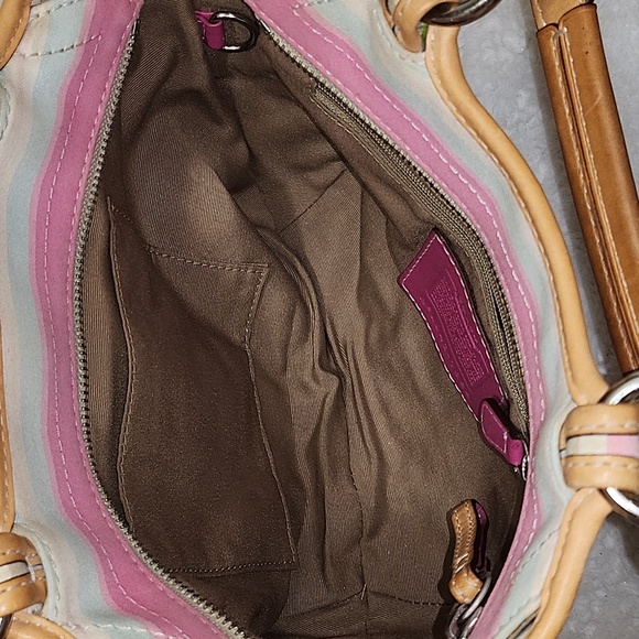 Coach Soho Twill Stripe multicolor fabric small shoulder bag - Picture 14 of 16